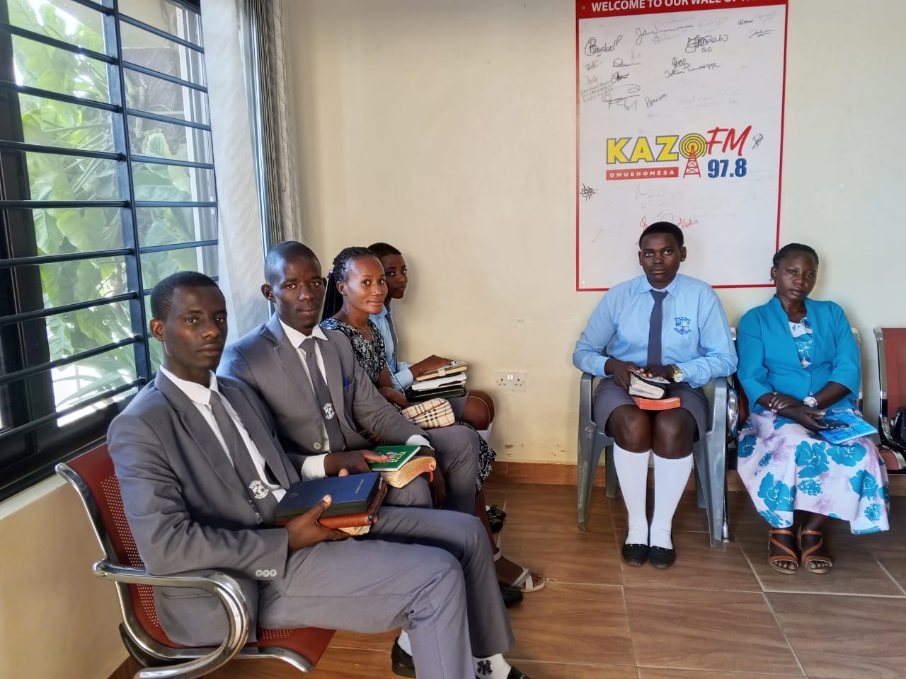 Engari Secondary School students and staff